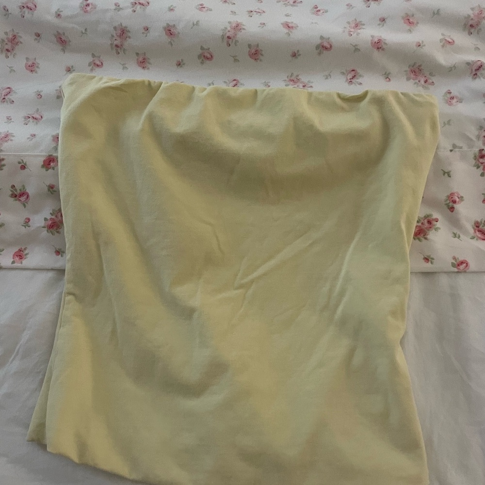 Beginning Boutique Butter Yellow Tube Top